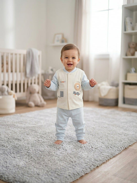 Cozy Blue Lion Baby 2-Piece Thermal Set