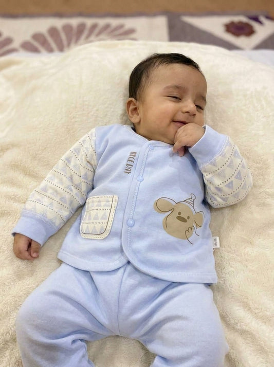 Cozy Light Blue Baby Thermal Set