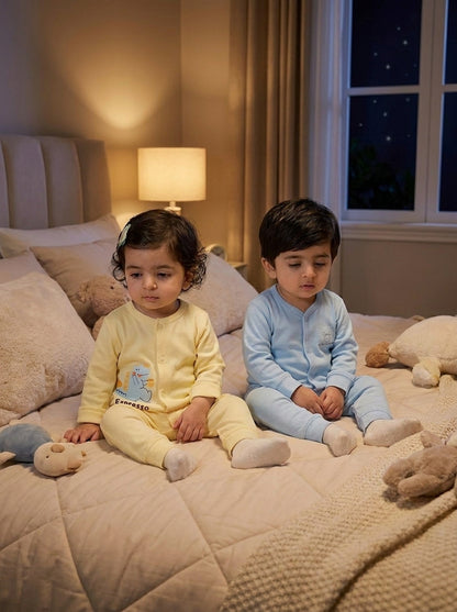 Dino World 2-Piece Premium Soft Cotton Full Sleeve Pajama Set