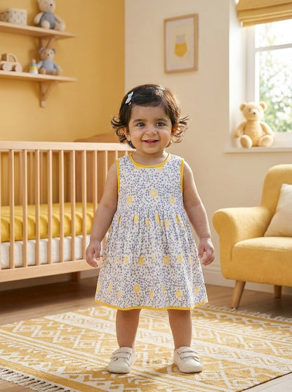 Floral Frock Premium Cotton Sleeveless Summer Dress