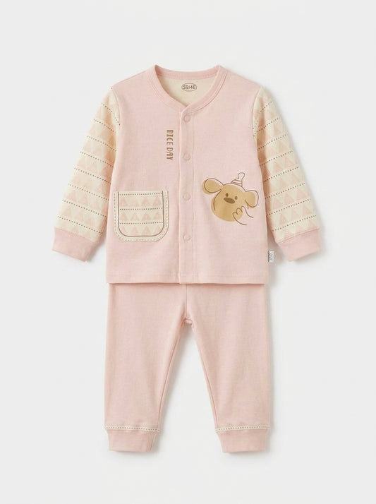 Soft Pink Baby Thermal 2-Piece Set
