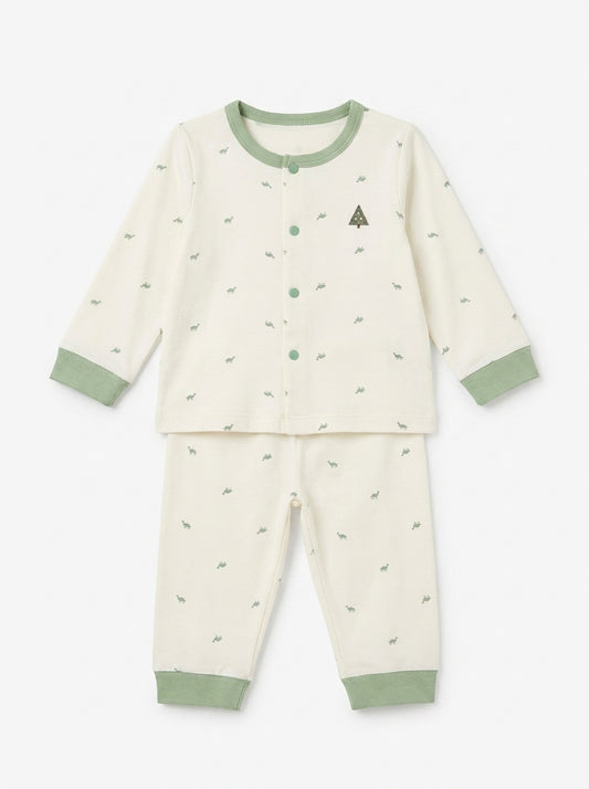 Dessert Green 2-Piece Premium Soft Cotton Full Sleeve Night Suit