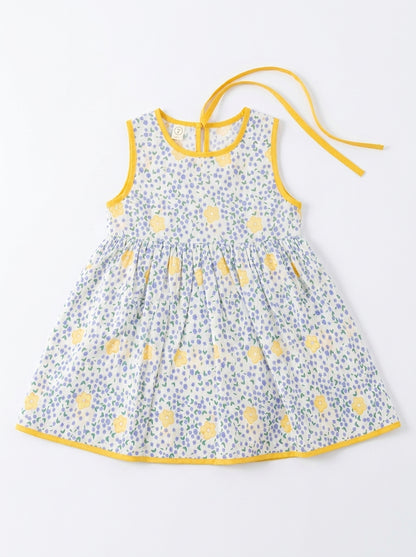 Floral Frock Premium Cotton Sleeveless Summer Dress