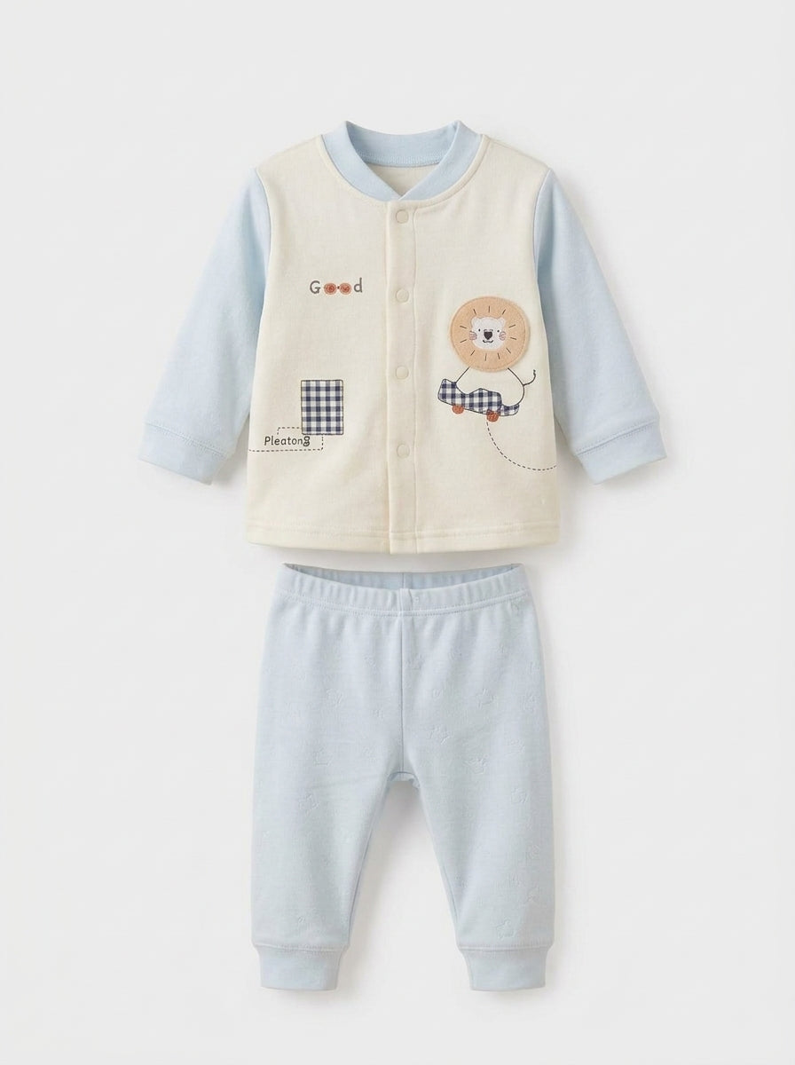 Cozy Blue Lion Baby 2-Piece Thermal Set