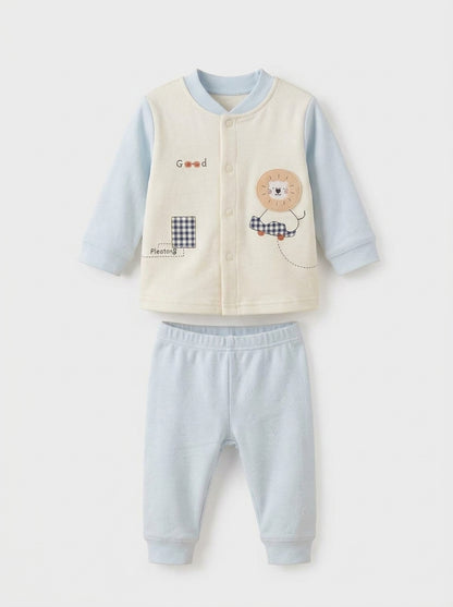 Cozy Blue Lion Baby 2-Piece Thermal Set