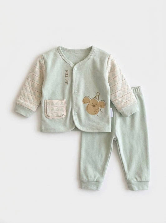 Sage Green Baby Thermal 2-Piece Set