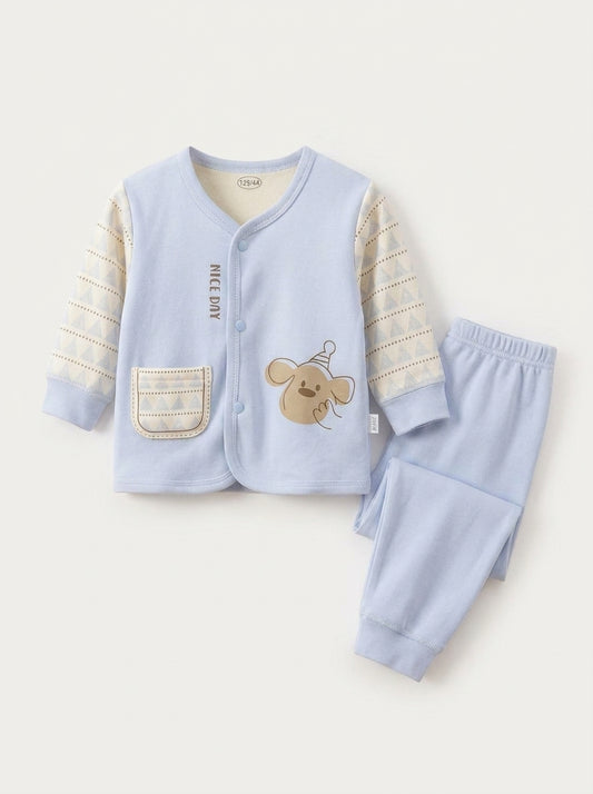 Cozy Light Blue Baby Thermal Set