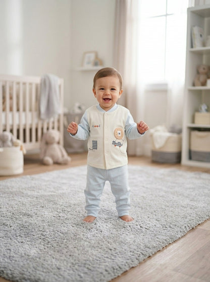 Cozy Blue Lion Baby 2-Piece Thermal Set