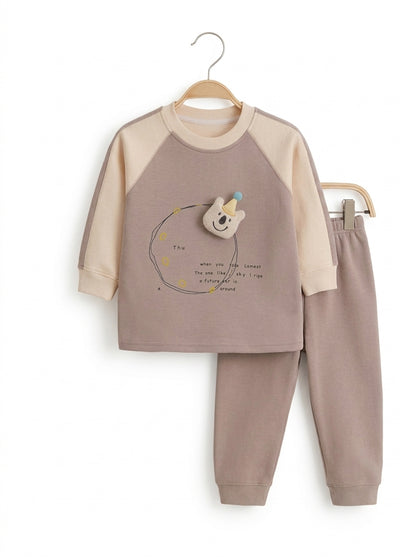 Cozy Bear Baby Fleece Sweatshirt Set