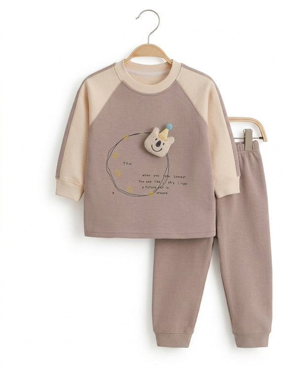 Cozy Bear Baby Fleece Sweatshirt Set